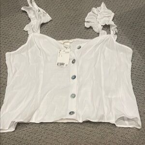 White Button-Down Women's Top